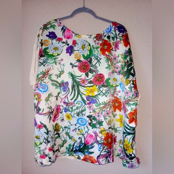 ellos Tops - Ellos Multicolor Vintage Floral Women's Blouse size L